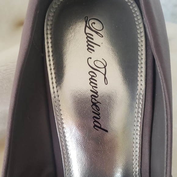 Lulu Townsend sateen open toe high heel shoes - Picture 3 of 5